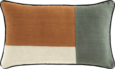 Cuscini e Fodere COUTURE Cuscino arredo Rettangolare, Ambra/Bosco, 50x30