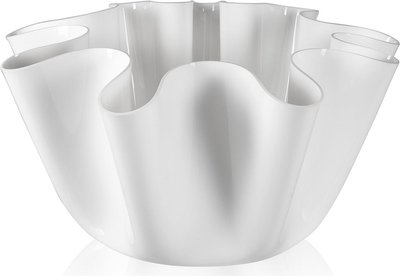 Objets fonctionnels Grand vase blanc à draperies