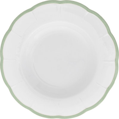 Piatti e sottopiatti Piatto Fondo Cm.22,8 Bordo Verde Pet00106