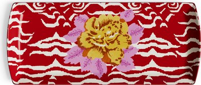Piatti e sottopiatti Vassoio in porcellana 35x15cm Tigre Indiana Rossa 0trayrecpclintg403515