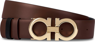 Cinture Ferragamo Cinture Cocoa Brown Nero