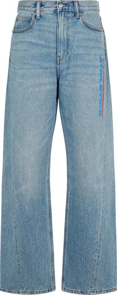 Jeans Mesh Back Balloon Jean With Logo