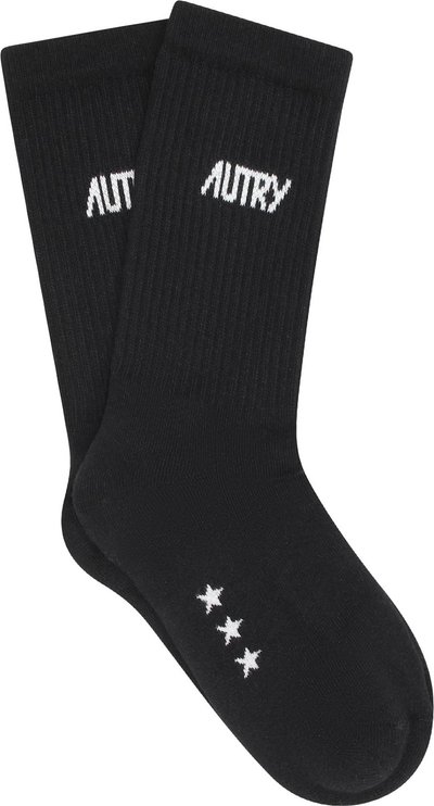 Calze Corte Jacquard Logo Sock Black