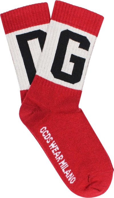 Calze Corte Band Logo Socks Red
