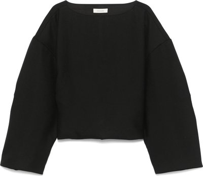 Maglie Boat Neck Jumper Black Wool