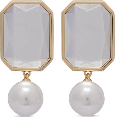 Orecchini Crystal Pearl Tiered Earrings