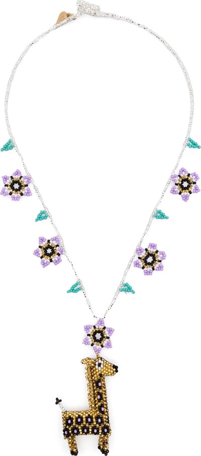 Collane Long Beads Necklace With Animalier Element