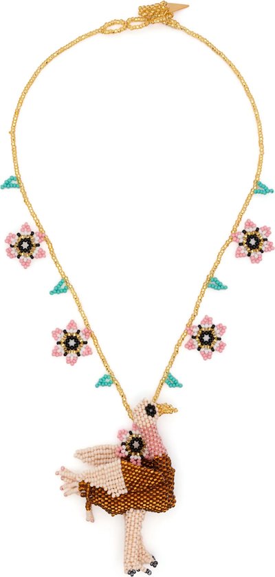 Collane Long Beads Necklace With Animalier Element