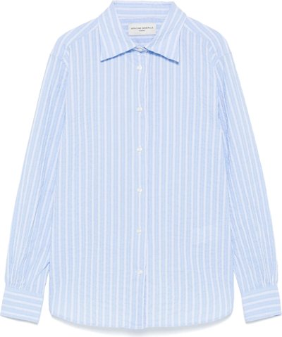 Camicie Colombe Texture Cot Stripe