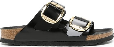 Sandali Arizona Big Buckle Shine Black, Natural Leather