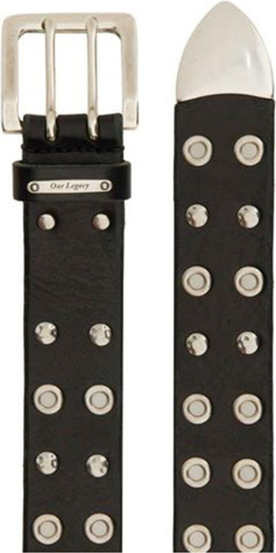 Cinture Studded Double Tongue Belt A2258dfl