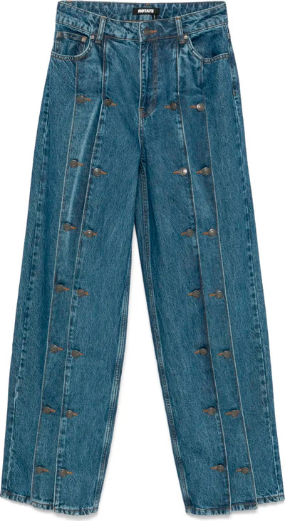 Jeans Button Detail Wide Jeans 1140731602