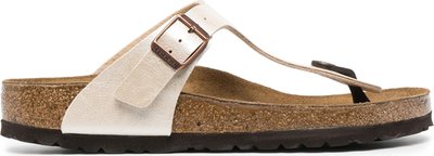 Sandali Gizeh Graceful Pearl White, Birko Flor