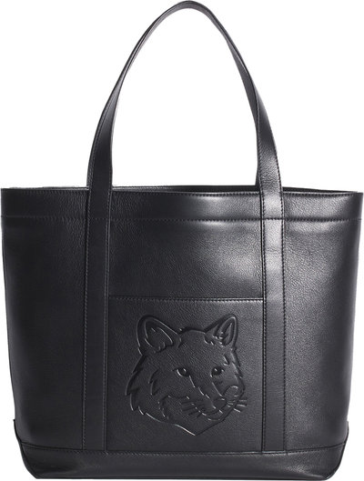 Borse a spalla Fox Head Leather Medium Tote Ow05110lc0045