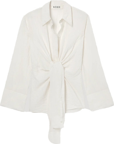 Camicie Hammered Silk Knotted Shirt 61519161