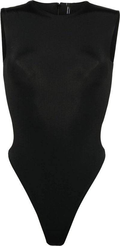 Body Sleeveless Bodysuit - Nylon Spandex Soot