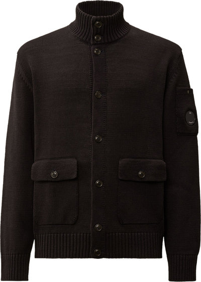 Giubbotti Compact Cotton Full Button Lens Knit
