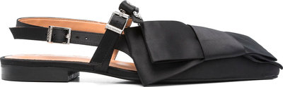 Ballerine Big Bow Slingback Ballerina Satin S2859