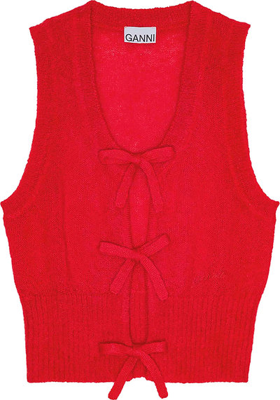 T-shirt Light Mohair Tie String Vest K2344
