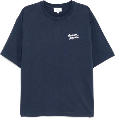T-shirt Maison Kitsune Handwriting Embroidery Oversize Tee