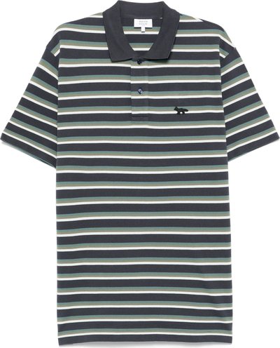Polo Profile Fox Patch Tri Color Stripes Polo