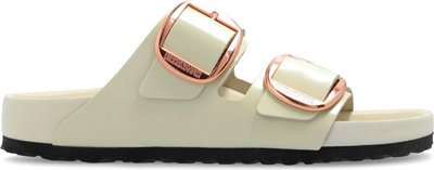 Ciabatte Arizona Big Buckle Exq Shine Ecru, Natural Leather
