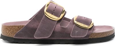 Ciabatte Arizona Big Buckle Lavender, Oiled Leather