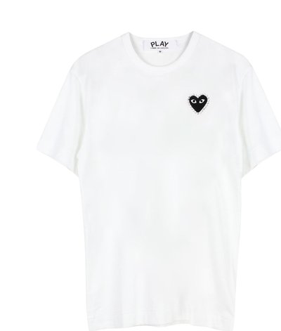 Canotte Rhinestone Black Heart T-shirt