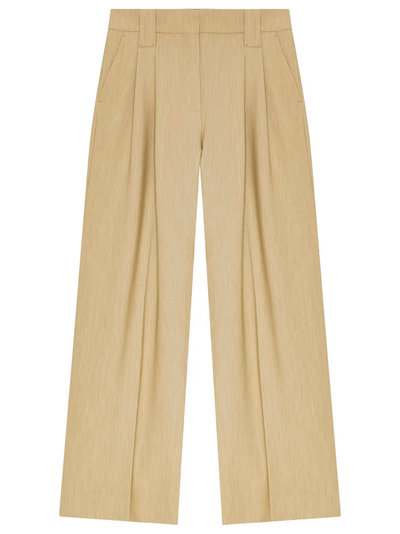 Casual Future Melange Twill Suiting Mid Waist Pants W0213