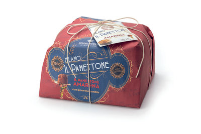 Panettone Amarena incartato a mano 1Kg Antica Offelleria