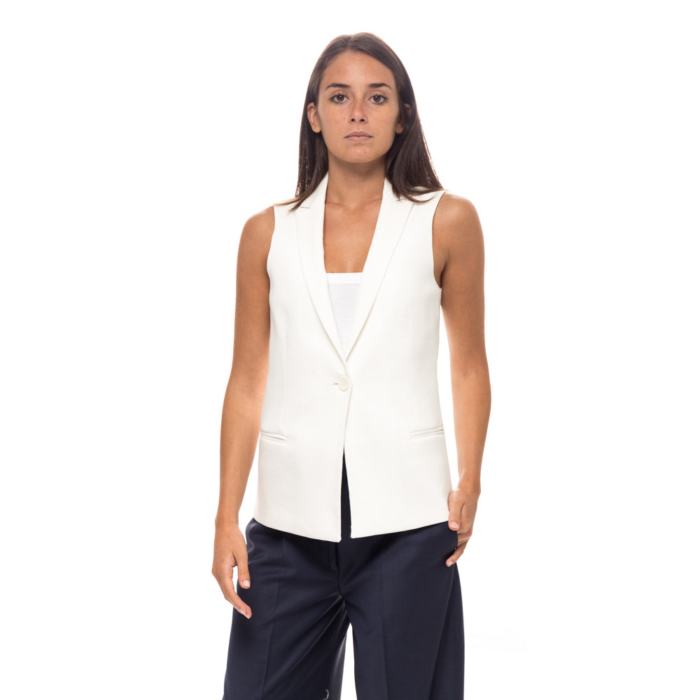 Gilet Donna In Cotone E Lino - Cardigan Elegante Con Scollo A V, Per Ufficio E Casual
