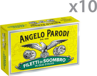 Sgombro 10 latte - Filetti di Sgombro 125 gr