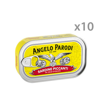 Sardine & Alacce 10 scatole - Sardine piccanti 120 gr