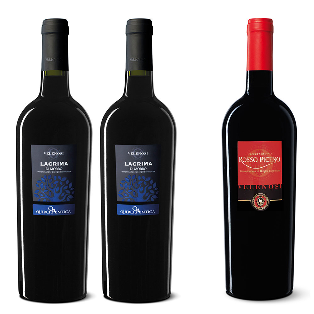 Image of 3 bottiglie miste: 2 Lacrima di Morro d'Alba DOC Classico 2020 - 1 Rosso Piceno DOC 2020