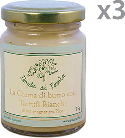 Prodotti al tartufo 3 vasetti - Salsa di burro al Tartufo Bianco 75 gr