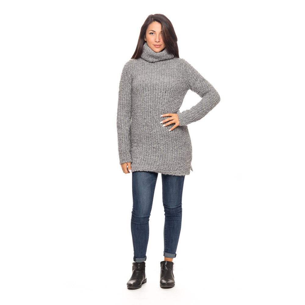 Maglione Donna Lungo Oversize - Cardigan Morbido Con Tasca, Per Autunno E Inverno