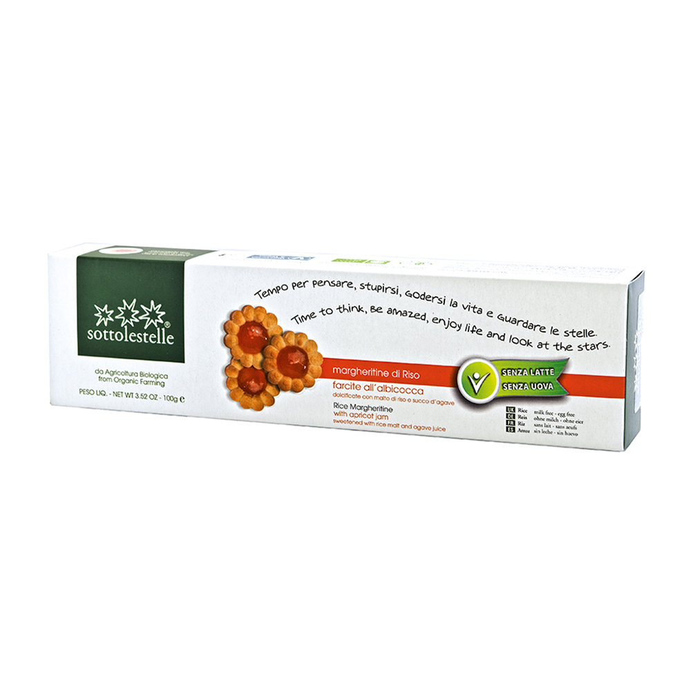 8 confezioni - Margheritine di Riso all'albicocca BIO 100 gr