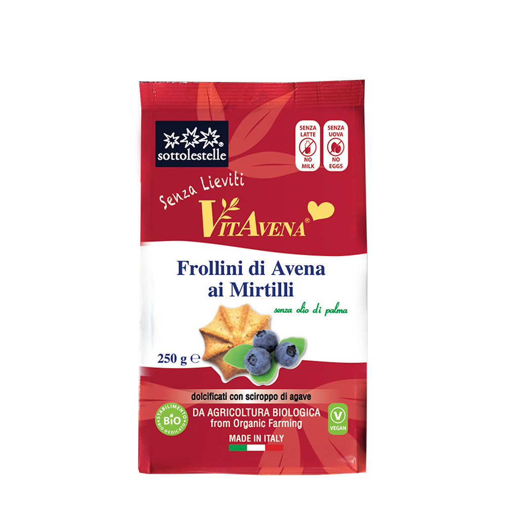 8 confezioni - Frollini di avena ai mirtilli BIO 250 gr