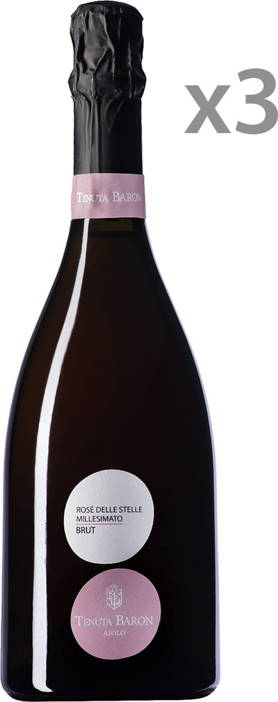 Bollicine 3 bottiglie - Rosè delle Stelle Spumante Rosato Brut Millesimato 2021
