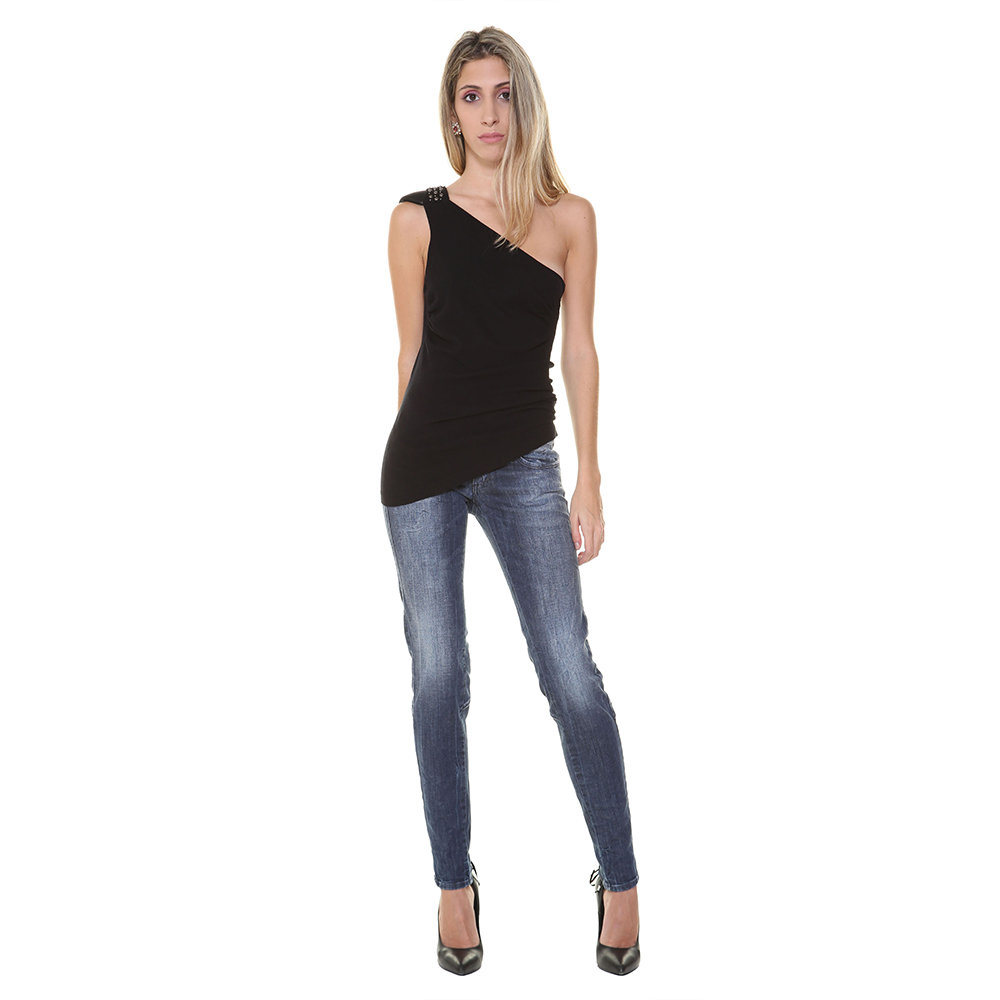 Jeans scuri con lacci denim Miss Sixty