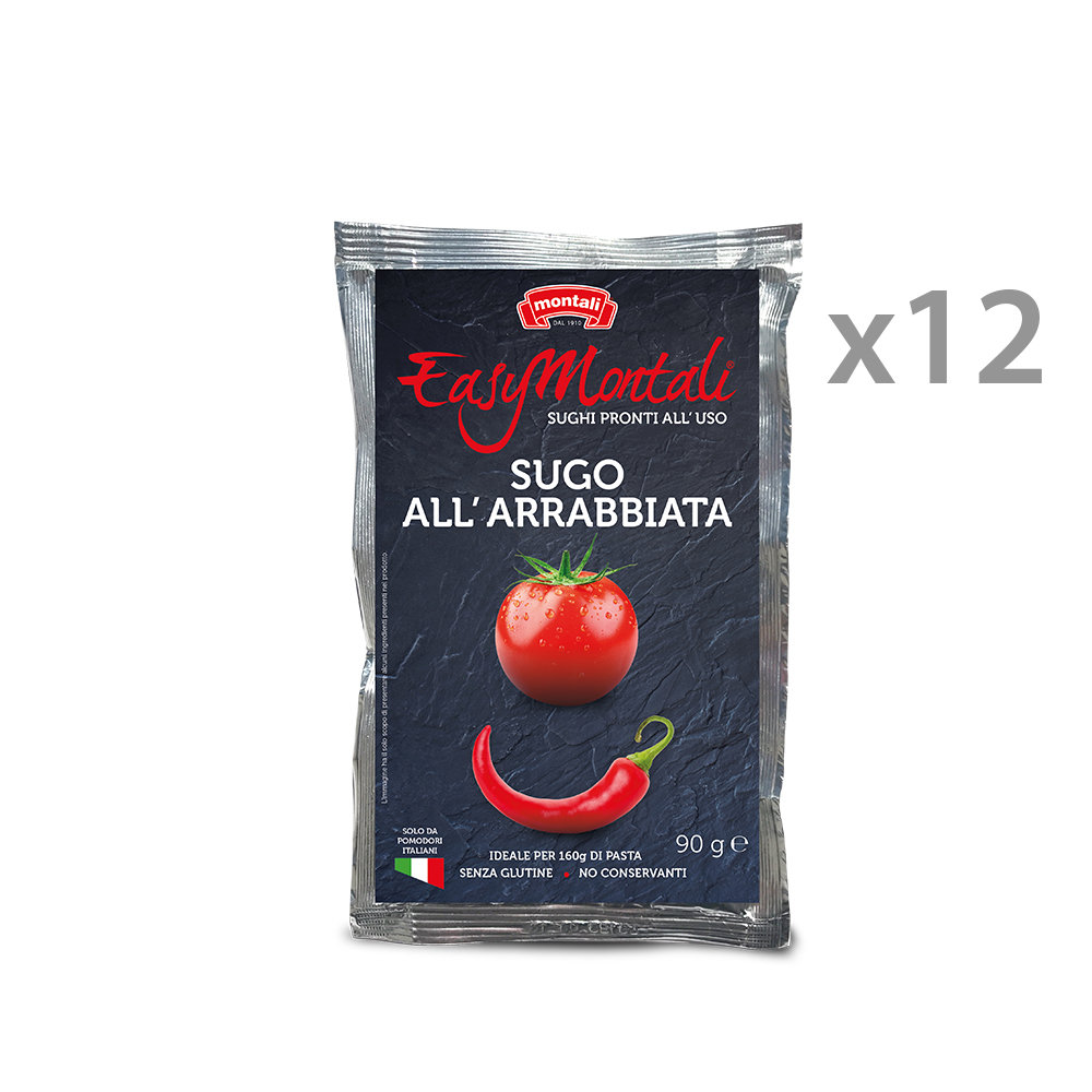 12 confezioni - Salsa di pomodoro all'arrabbiata