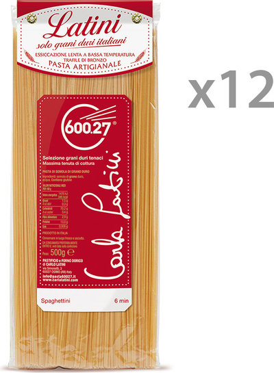 Grano Duro 12 confezioni - Spaghettini 500 gr