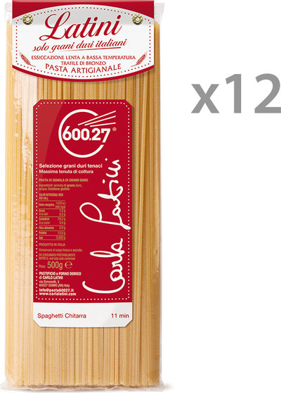 Grano Duro 12 confezioni - Spaghetti Chitarra 500 gr
