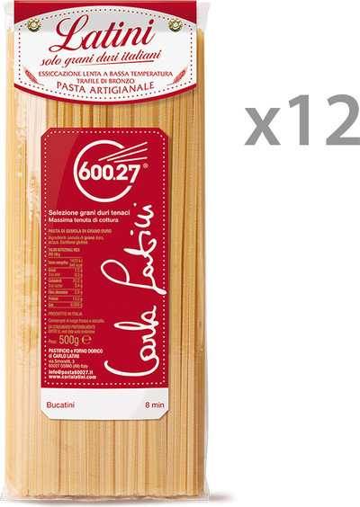 Grano Duro 12 confezioni - Bucatini 500 gr