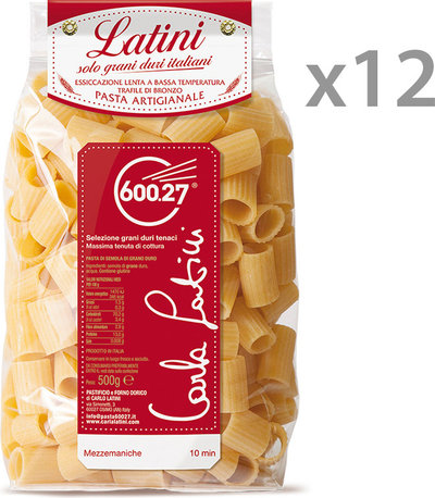 Grano Duro 12 confezioni - Mezzemaniche 500 gr