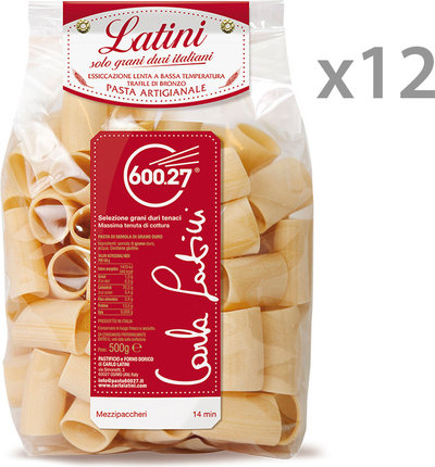 Grano Duro 12 confezioni - Mezzipaccheri 500 gr