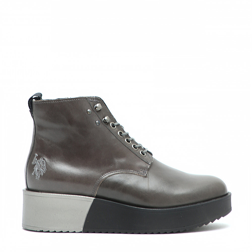 Zapatos altos con cordones y cuña gris oscuro - U.S. Polo - Compra en  Ventis.