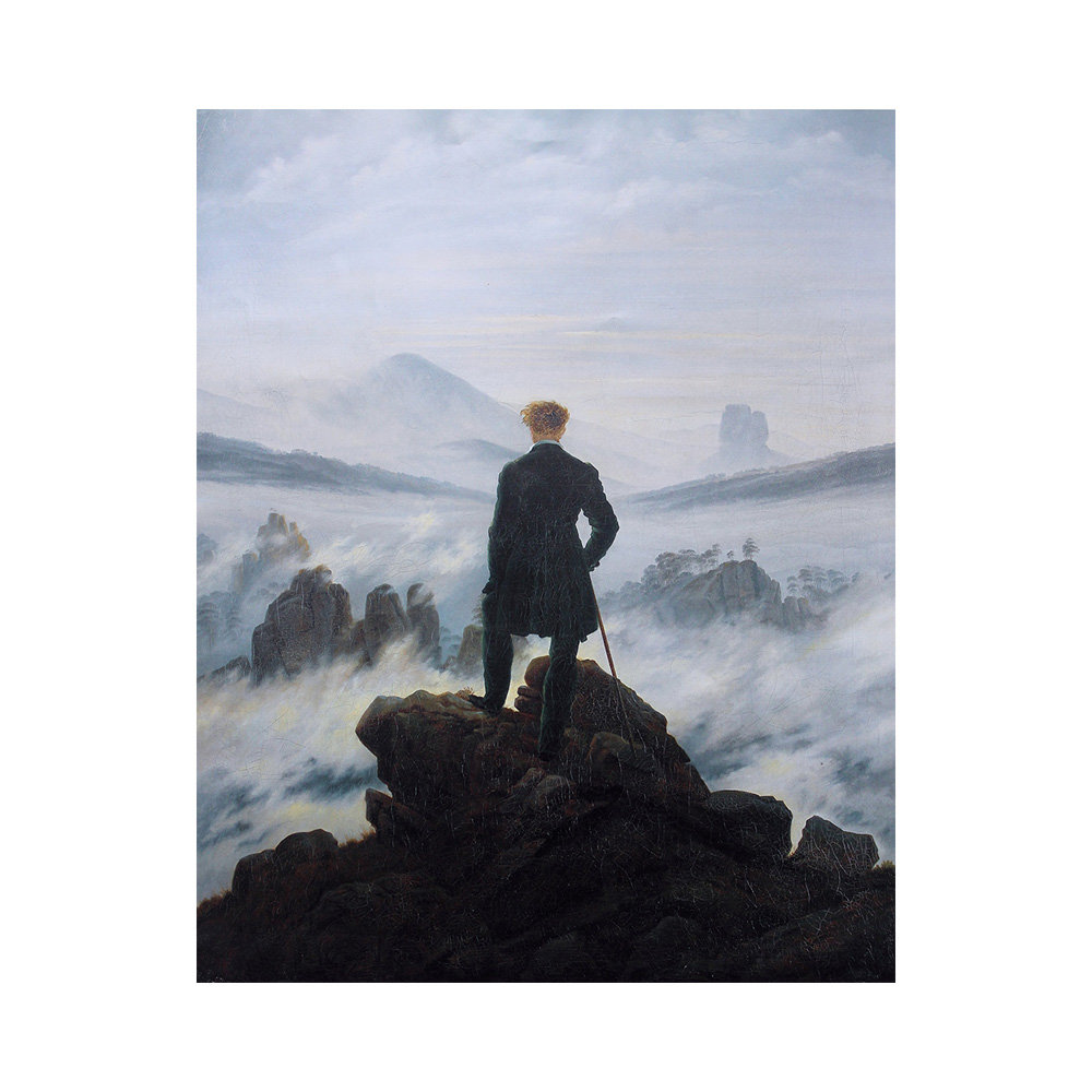 Stampa su tela Caspar David Friedrich Viandante sul mare di nebbia