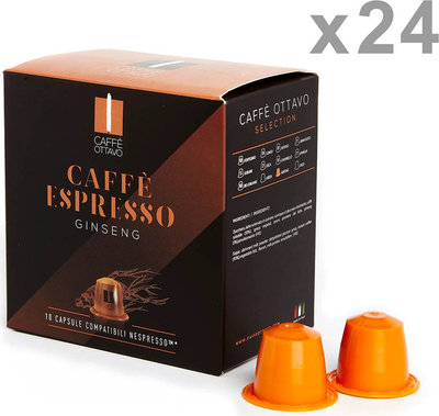 Capsule 24 confezioni da 10 Capsule - Caffè Espresso GINSENG