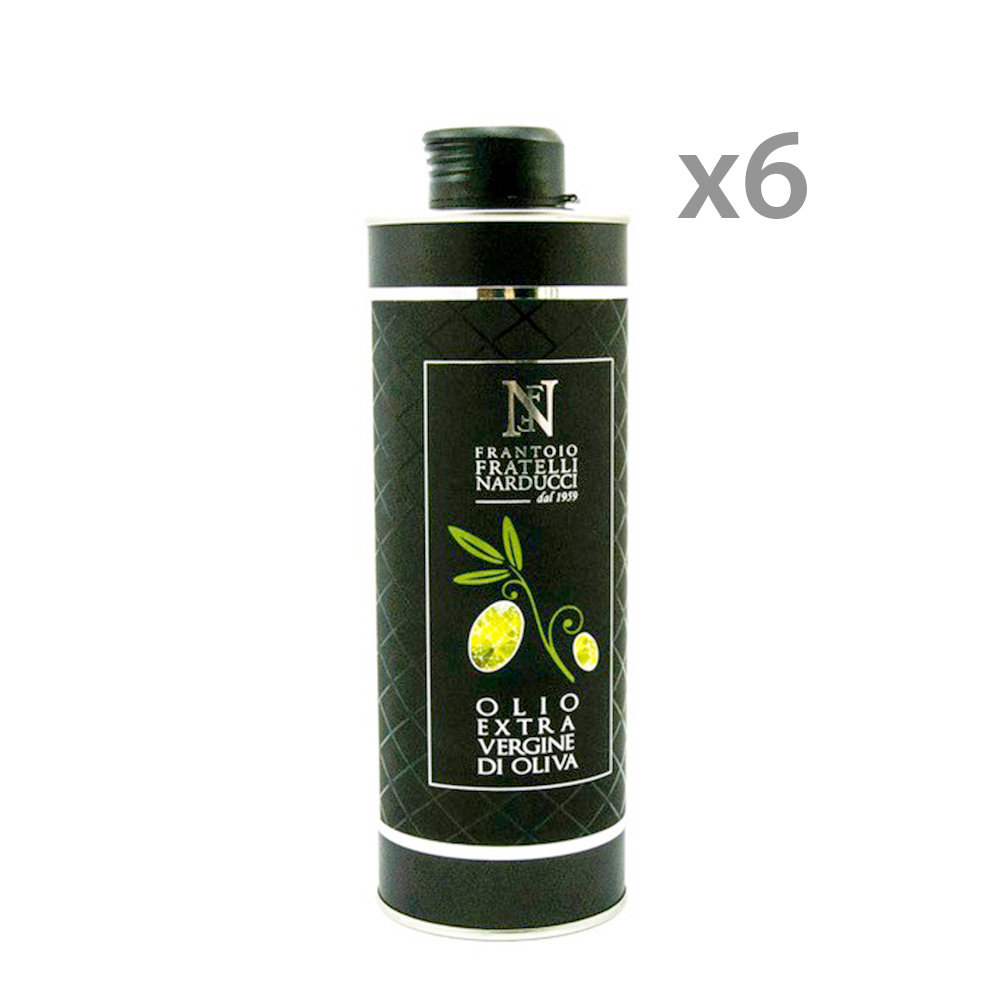 6 bottiglie - Olio EVO Etichetta oliva Verde da 0,5 lt